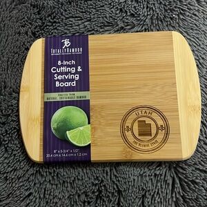 Utah Theme / Souvenir 8 inch cutting board sustainable bamboo